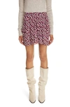 Isabel Marant Étoile Violaine Pleated Mini Skirt In Raspberry
