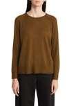 EILEEN FISHER RAGLAN SLEEVE MERINO WOOL PULLOVER