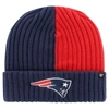 47 '47 NAVY NEW ENGLAND PATRIOTS FRACTURE CUFFED KNIT HAT