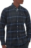 Barbour Kyeloch Tailored Fit Plaid Cotton Button-down Shirt In Black