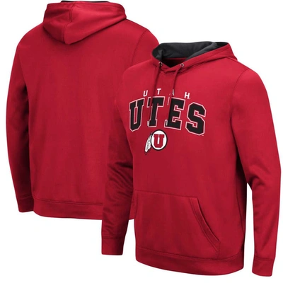 COLOSSEUM COLOSSEUM RED UTAH UTES RESISTANCE PULLOVER HOODIE
