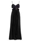 AMUR WOMEN'S ELODIE SATIN COLORBLOCK PLEATED GOWN