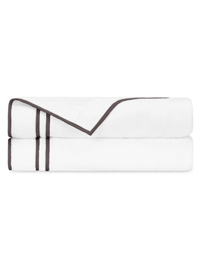 Home Treasures Ribbons 2-piece Bath Towel Set In White Gris Aglia