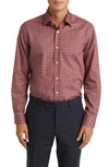 Jack Victor Agustin Contemporary Fit Foulard Print Cotton Button-up Shirt In Rose