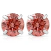 Pompeii3 1/2ct Pink Lab Grown Diamond Screw Back Studs Earrings 14k White Gold In Multi