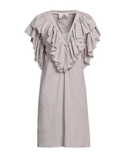 The M .. Woman Short Dress Grey Size Xs Cotton