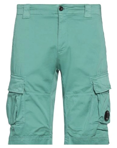 C.p. Company C. P. Company Man Shorts & Bermuda Shorts Green Size 32 Cotton, Elastane