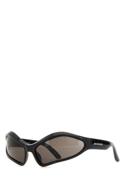 Balenciaga Eyewear Oval Frame Sunglasses In Black