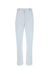 BOTTEGA VENETA BOTTEGA VENETA WOMAN PASTEL LIGHT-BLUE TWILL PANT