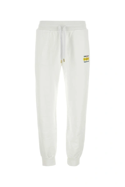 CASABLANCA CASABLANCA MAN WHITE COTTON JOGGERS