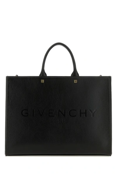 Givenchy Woman Black Leather Medium G-tote Handbag