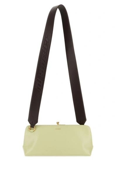 JIL SANDER JIL SANDER WOMEN PASTEL GREEN LEATHER SMALL GOJI SHOULDER BAG