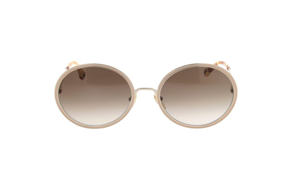 Chloé Eyewear Round Frame Sunglasses In Gold