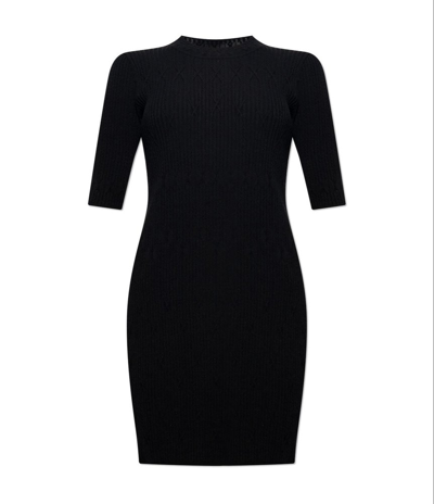 Diane Von Furstenberg Form Fitting Dress In Black