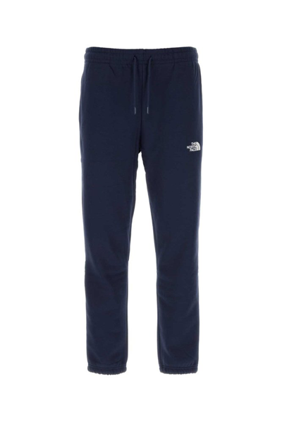 The North Face A Essentials Logo Embroidered Sweatpants In Blue