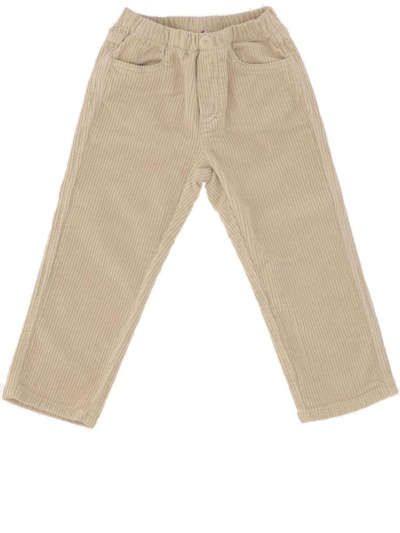 Il Gufo Kids'  Corduroy Trousers In Beige