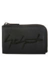 DISCORD YOHJI YAMAMOTO DISCORD YOHJI YAMAMOTO LOGO EMBROIDERED ZIPPED WALLET