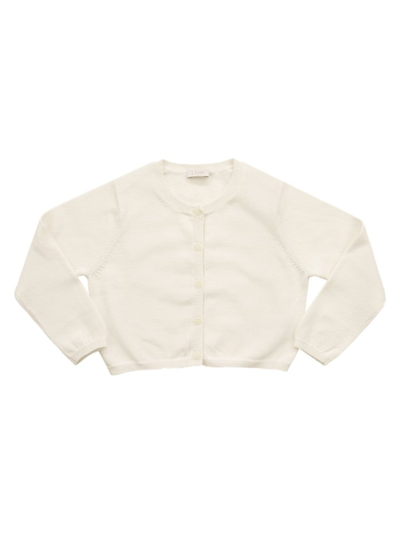 Il Gufo Fine Knit Buttoned Cardigan In White