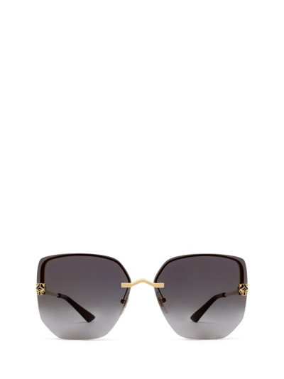 Cartier Rectangle Frame Sunglasses In Multi