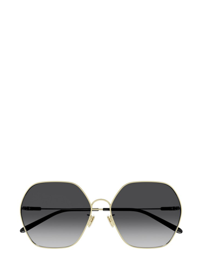 Chloé Eyewear Geometric In Gold