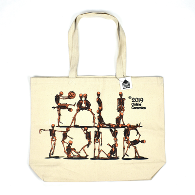 Pre-owned Online Ceramics Fall Tour Skeleton Logo Tote Bag Ds In Beige