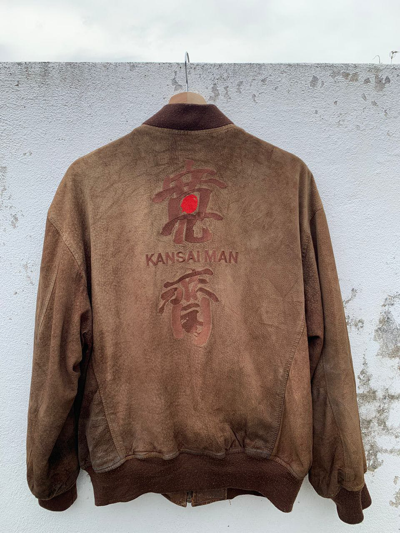 Pre-owned Kansai Yamamoto X Leather Jacket Hotkansai Man Bomber Pigskin Leather Jacket In Brown
