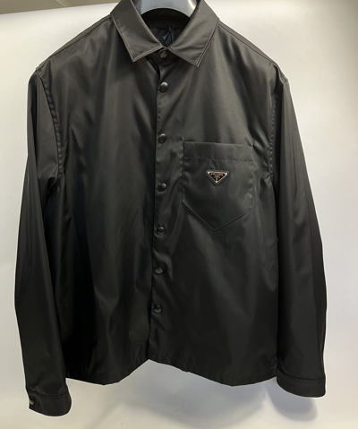 Pre-owned Prada Re-nylon Jacket In Black