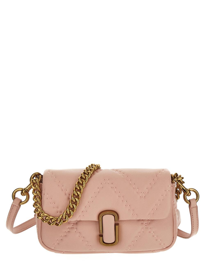 Marc Jacobs The Quilted Leather J Mini Bag In Pink