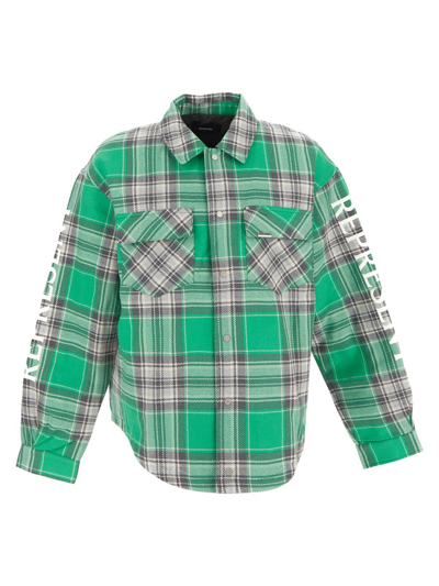 Represent Quilted Flannel Shirt In Multicolour