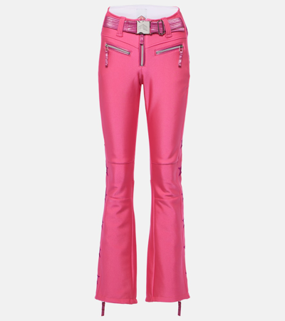 Jet Set Tiby Star-appliqué Flared Ski Trousers In Pink