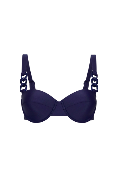 Rebecca Vallance Alba Balconette Bikini Set In Blue