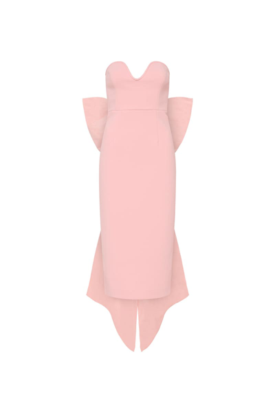 Rebecca Vallance Annabelle Strapless Midi Dress In Pink