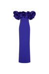 Rebecca Vallance Cora Flower-detail Maxi Dress In Blue