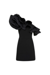 Rebecca Vallance Eva One-shoulder Ruffled Minidress