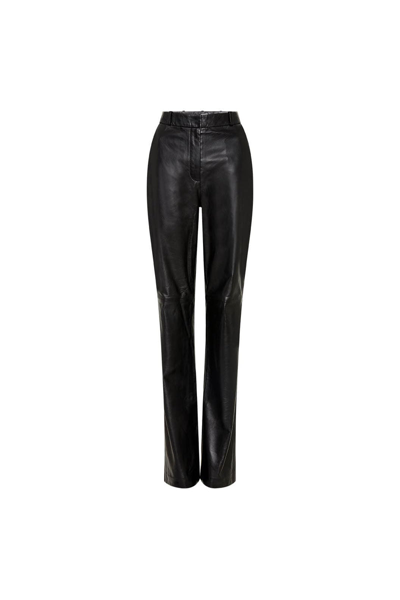 Rebecca Vallance -  Lincoln Leather Trousers  - Size 16 In Black