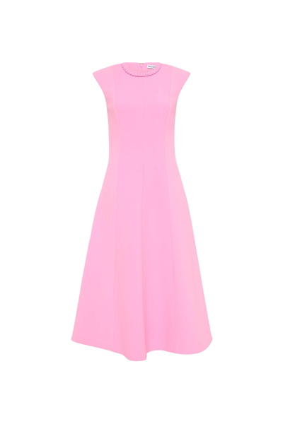 Rebecca Vallance Rochelle Sleeveless Midi Dress In Pink