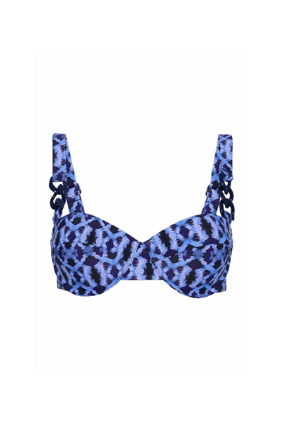 Rebecca Vallance Shiloh Balconette Bikini Top In Blue