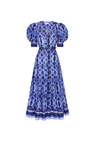 Rebecca Vallance Shiloh Organic Cotton Minidress In Blue