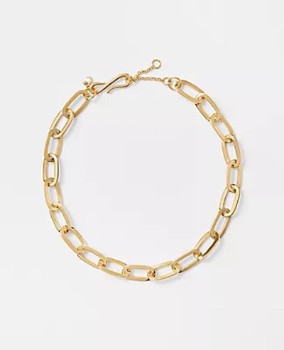 Ann Taylor Chunky Chain Link Necklace In Goldtone