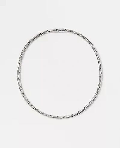 Ann Taylor Delicate Chain Necklace In Silvertone