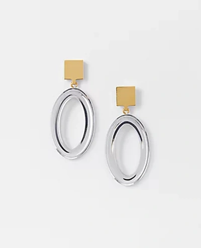 Ann Taylor Italian Collection Oval Ring Earrings In Goldtone
