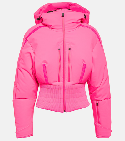 Aztech Mountain Vertical Nuke Dermizax™ Ev Hooded Down Ski Jacket In Pink