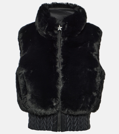 Goldbergh Sophia Faux Fur Bodywarmer Vest In Black