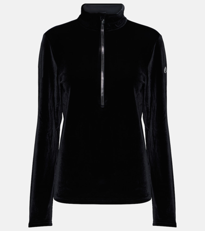 Fusalp Gemini Half-zip Velour Top In Noir