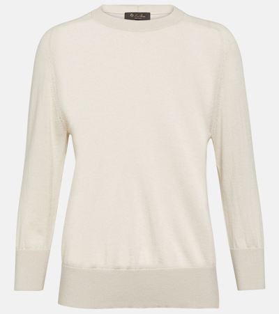 Loro Piana Piuma Cashmere Sweater In Beige