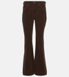 Citizens Of Humanity Isola Flare Corduroy Pants In Dark Brown In Brown