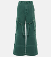Agolde Vivian Strap High-rise Wide-leg Jeans In Green