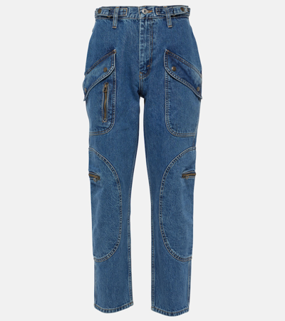 RE/DONE RACER HIGH-RISE TAPERED CARGO JEANS
