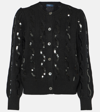 POLO RALPH LAUREN SEQUINED WOOL AND CASHMERE CARDIGAN