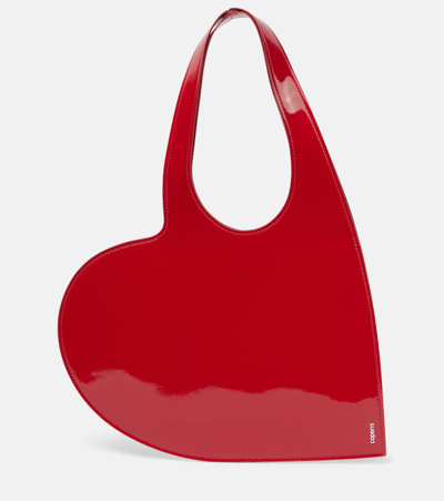 Coperni Heart Mini Tote Bag In Red